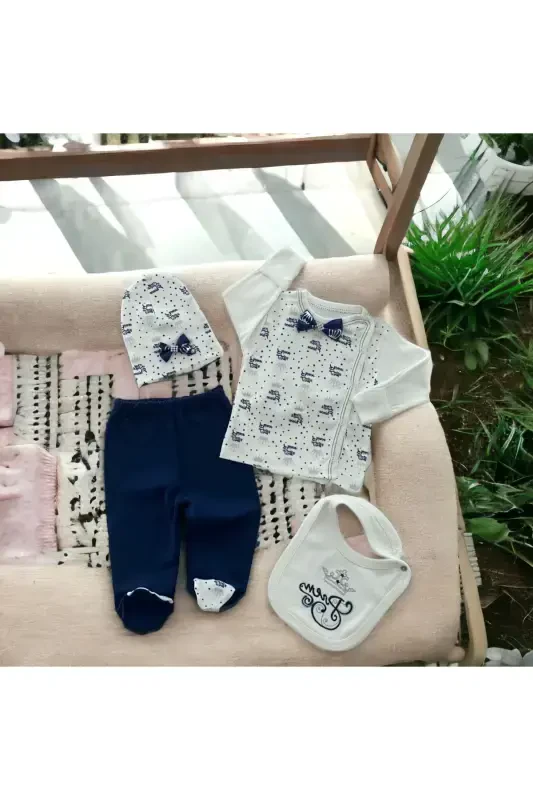 Birth Set Baby Care Backpack And Shoulder Bag, Hospital Outfit, Blanket, 10 Wipes And 3 Socks-SMOKE - 2