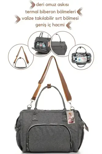 Birth Set (BABY CARE SHOULDER AND BACK BAG, HOSPITAL OUTFIT, BLANKET, 10 WIPES, 3-PIECE SOCK SET) - BLACK - 5