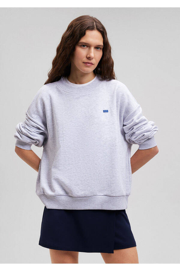 Bisiklet Yaka Basic Gri Sweatshirt 1S10087-80196 - 23