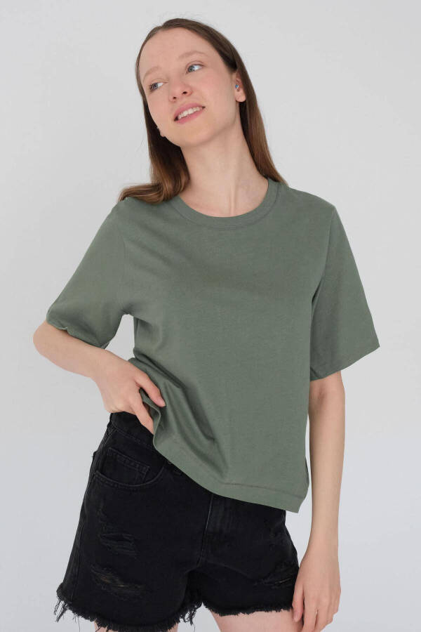 Bisiklet Yaka Basic T-shirt P1002-e8 - 2