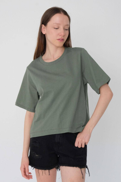 Bisiklet Yaka Basic T-shirt P1002-e8 - 4