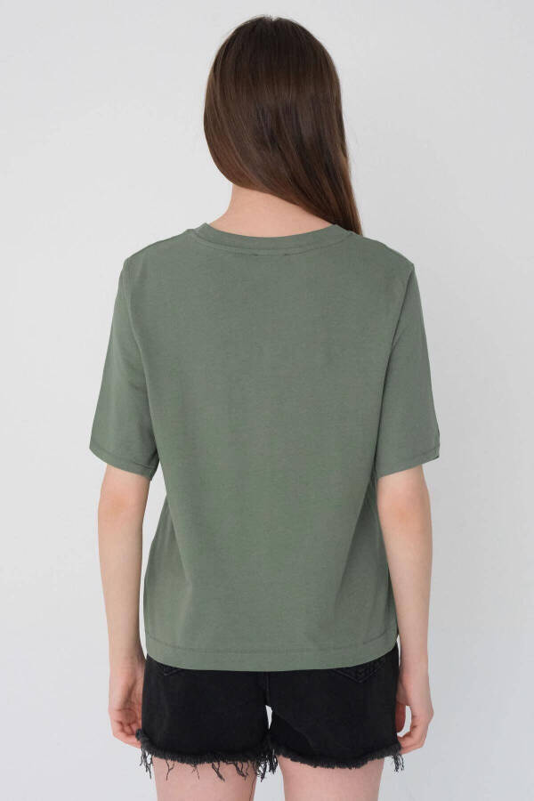 Bisiklet Yaka Basic T-shirt P1002-e8 - 5