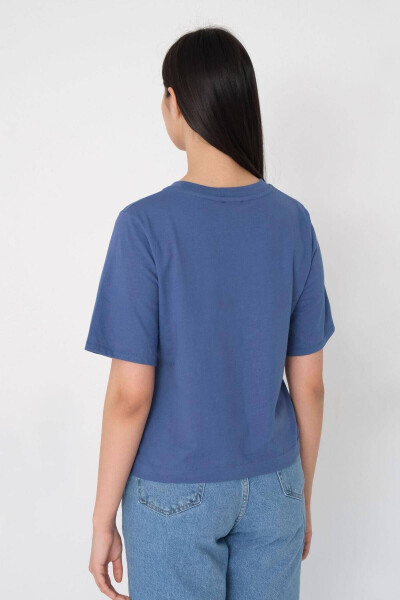 Bisiklet Yaka Basic T-shirt P1002-e8 - 5