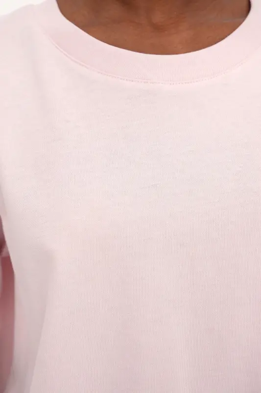 Bisiklet Yaka Basic T-shirt P1002-E8-Lotus - 3