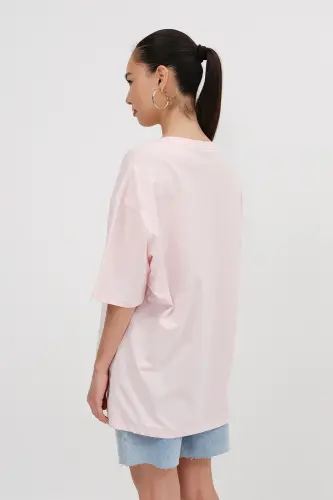 Bisiklet Yaka Basic T-shirt P10111-D7-Lotus - 5