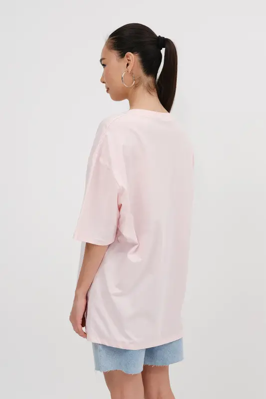 Bisiklet Yaka Basic T-shirt P10111-D7-Lotus - 5