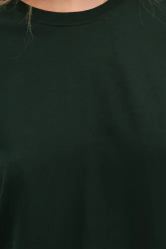 Bisiklet Yaka Basic T-shirt P10111-D7-Safir - 3