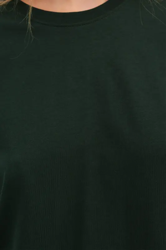 Bisiklet Yaka Basic T-shirt P10111-D7-Safir - 3