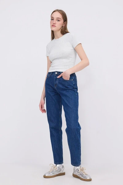 Bisiklet Yaka Basic T-shirt P13343-U6 - ADDAX