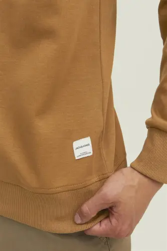 Bisiklet Yaka Düz Renk Sweatshirt-Rubber - JACK & JONES (1)