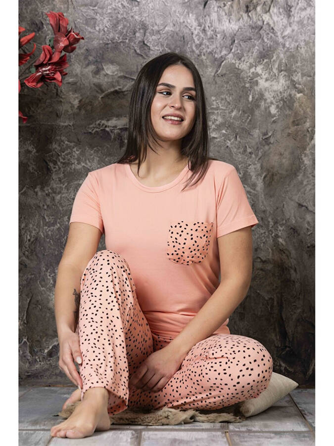 Bisiklet Yaka Kadın Pijama Takım - 5