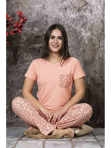 Bisiklet Yaka Kadın Pijama Takım - 1