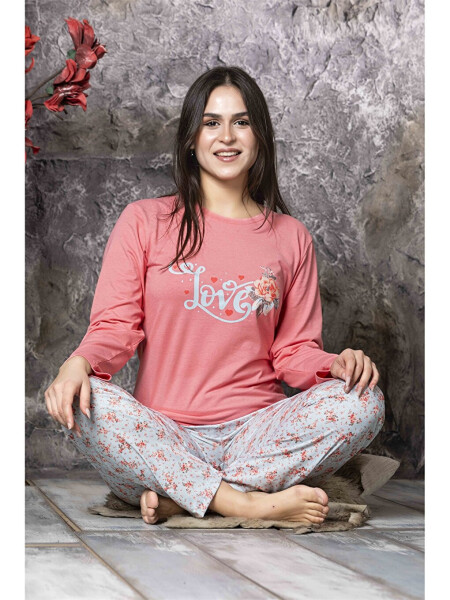 Bisiklet Yaka Kadın Pijama Takım - 5