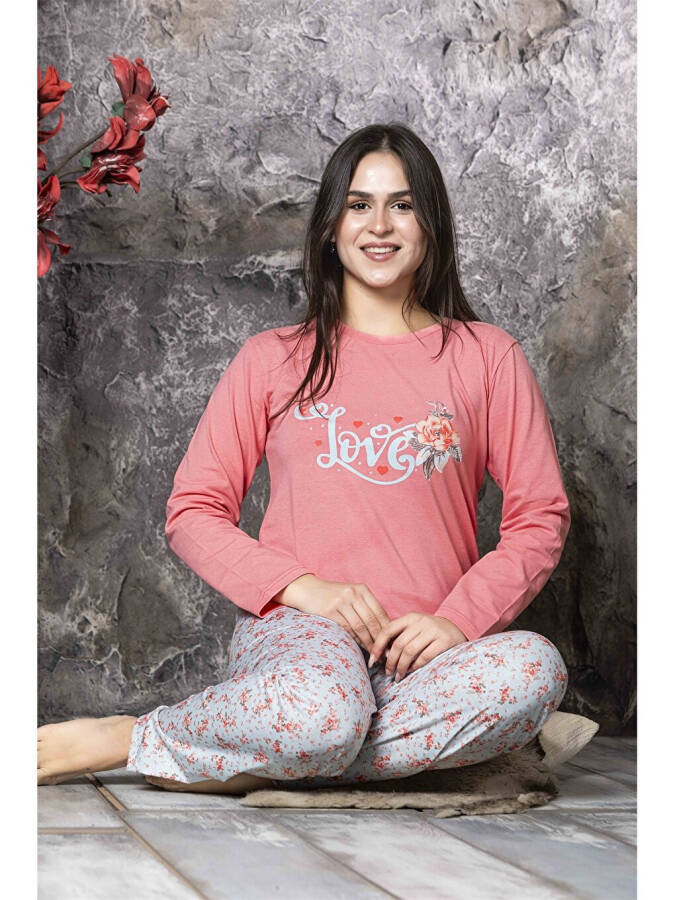 Bisiklet Yaka Kadın Pijama Takım - 6