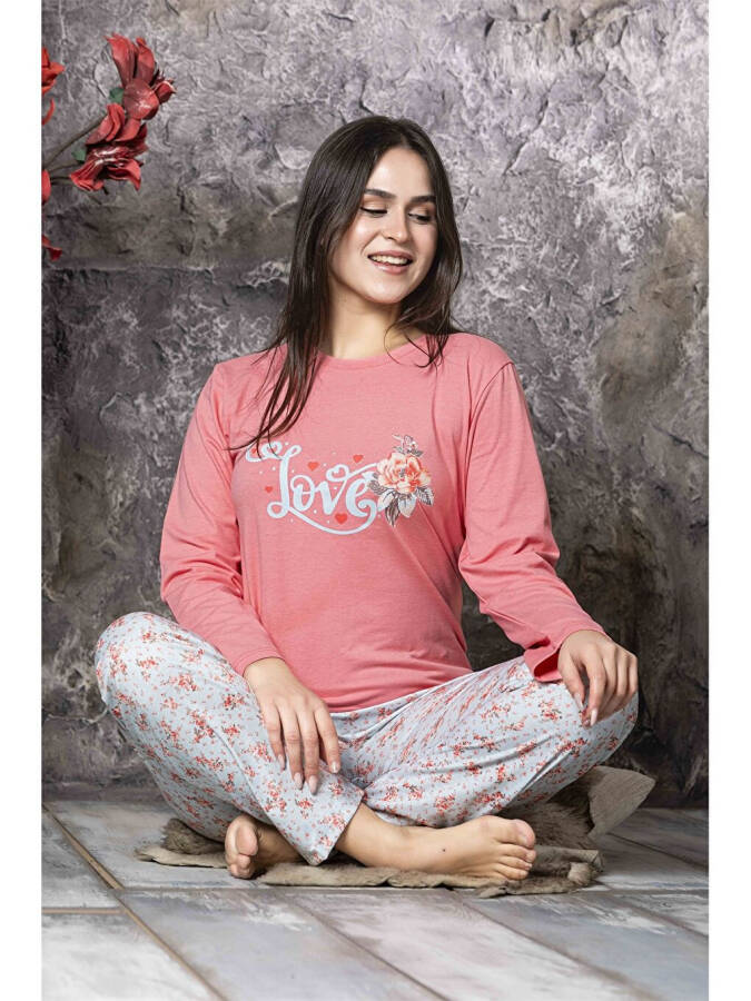 Bisiklet Yaka Kadın Pijama Takım - 4