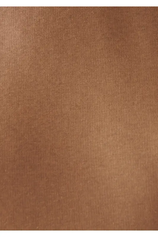 Bisiklet Yaka Kahverengi Basic Sweatshirt 1610198-71575-Kahverengi - 7