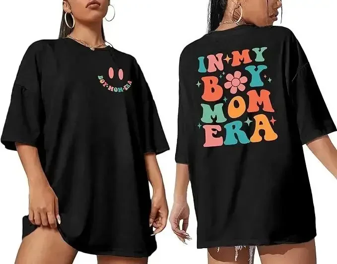Bisiklet Yaka Kısa Kol Baskılı T-shirt - Siyah - 2