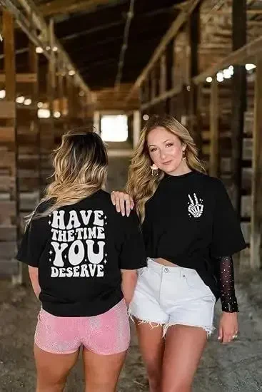 Bisiklet Yaka Kısa Kol Baskılı T-shirt - Siyah - BÜYÜKBEDENIZ