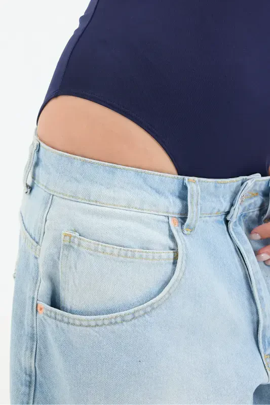 Bisiklet Yaka Kısa Kollu Bodysuit Z24-0043-H8-Laci - 2