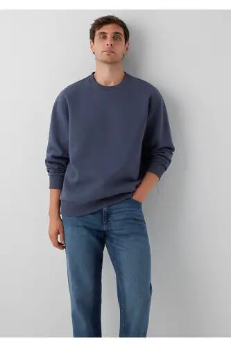 Bisiklet Yaka Lacivert Basic Sweatshirt 0S10276-70759 - Lacivert - MAVI (1)