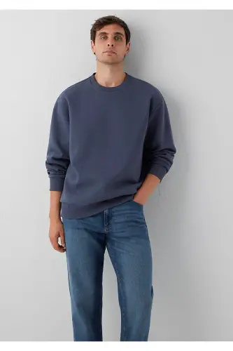 Bisiklet Yaka Lacivert Basic Sweatshirt 0S10276-70759 - Lacivert - MAVI (1)