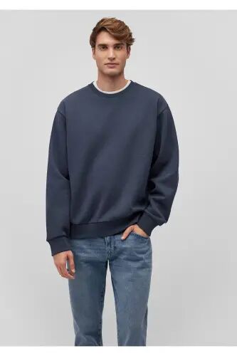 Bisiklet Yaka Lacivert Basic Sweatshirt 0S10276-87822 - Lacivert-87822 - Mavi (1)
