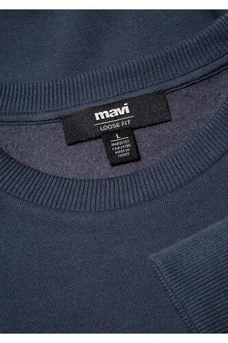 Bisiklet Yaka Lacivert Basic Sweatshirt 0S10276-87822 - Lacivert-87822 - 6