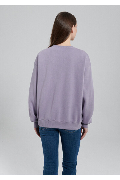 Bisiklet Yaka Lila Basic Sweatshirt 1610198-70556 - 18