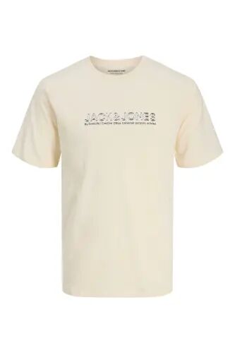 Bisiklet Yaka Logo Baskili Tisört - Bej-Dynamic - Jack & Jones (1)