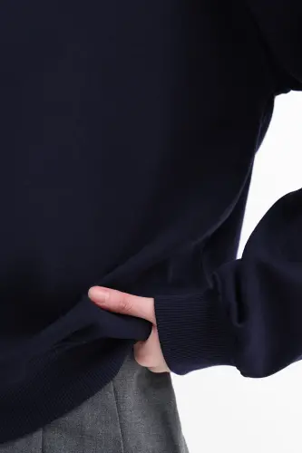 Bisiklet Yaka Şardonlu Basic Sweatshirt S3408-k11-Laci - 10