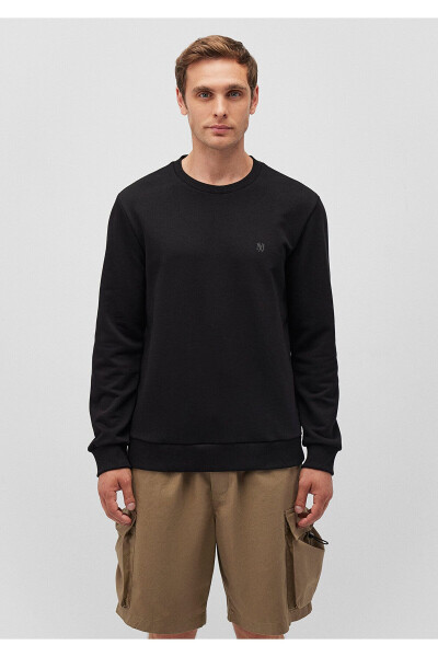 Bisiklet Yaka Siyah Basic Sweatshirt 065751-900 - 21