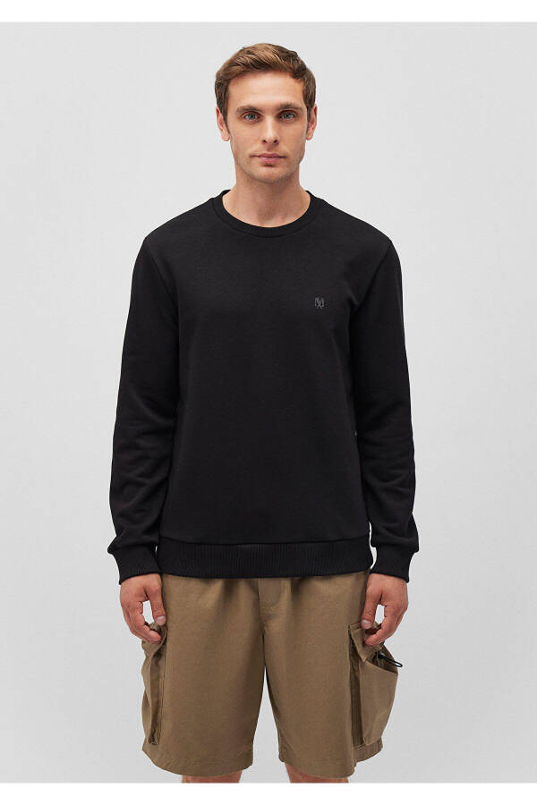 Bisiklet Yaka Siyah Basic Sweatshirt 065751-900 - 15