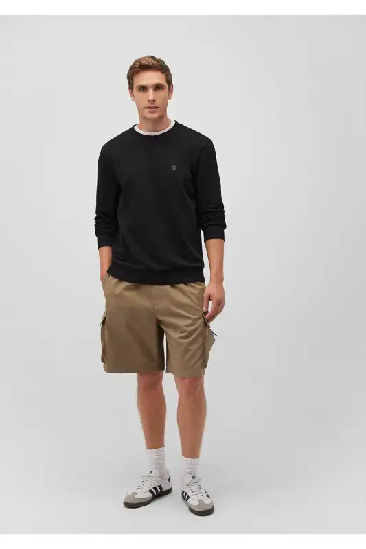 Bisiklet Yaka Siyah Basic Sweatshirt 065751-900 - MAVI