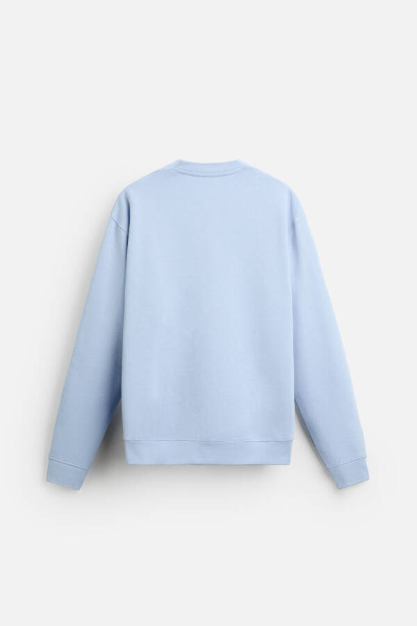 Bisiklet yaka sweatshirt, gök mavisi - 8