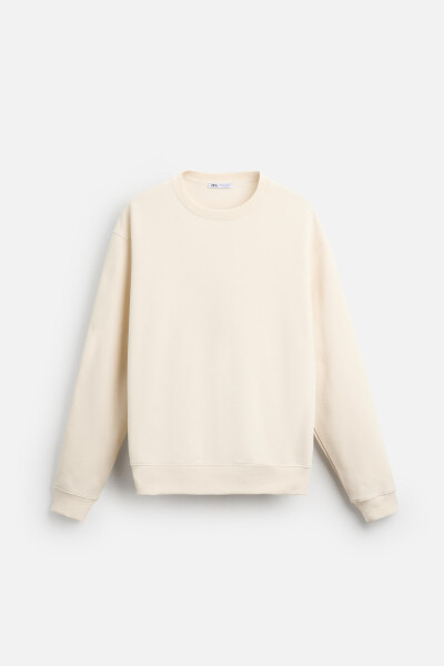 Bisiklet yaka sweatshirt, kirli beyaz - 14