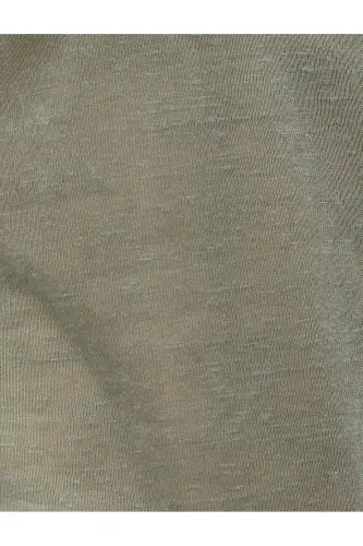 Bisiklet Yaka Tişört Reglan Kol-Haki - 6