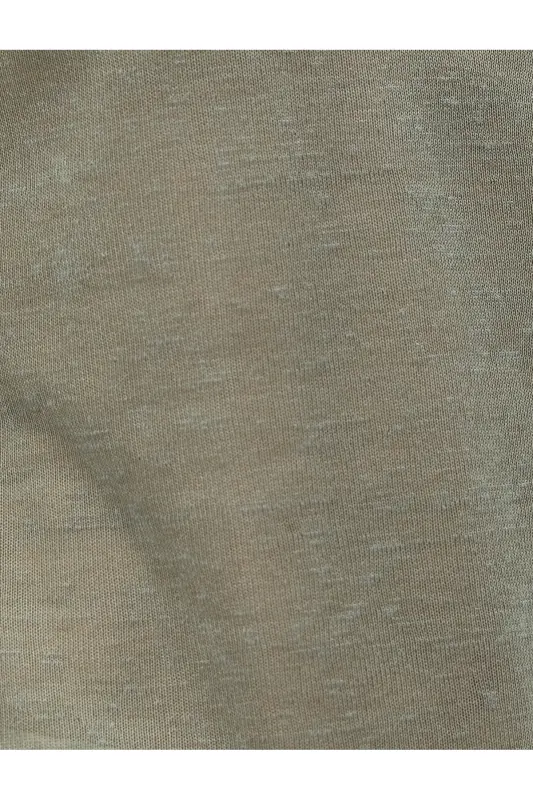 Bisiklet Yaka Tişört Reglan Kol-Haki - 6