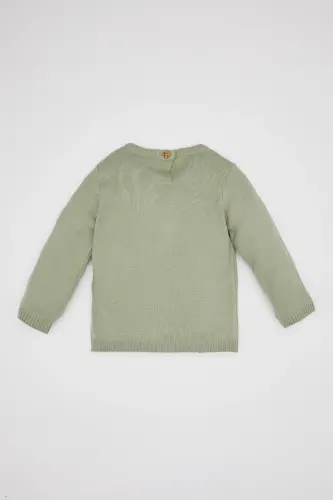 Bisiklet Yaka Triko Basic Kazak Erkek Bebek A5036A524AU - Yeşil-GN1135 - 4
