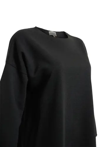 Bisiklet Yaka Tunik-Siyah - AKER (1)