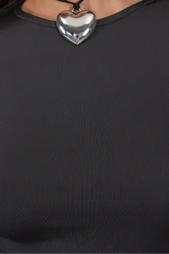 Bisiklet Yaka Uzun Kollu Basic Bluz B0074-G1-Siyah - ADDAX (1)