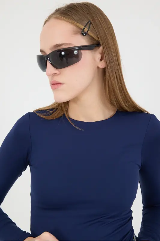 Bisiklet Yaka Uzun Kollu Basic Bodysuit Z0107-ASN75-Laci - 3