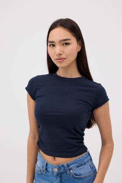 Yanları Büzgülü T-shirt B3939-j5 - Laci - ADDAX (1)
