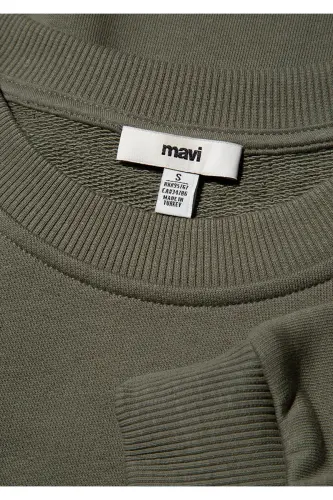 Bisiklet Yaka Yeşil Sweatshirt 1S10183-70121-Gri - 8