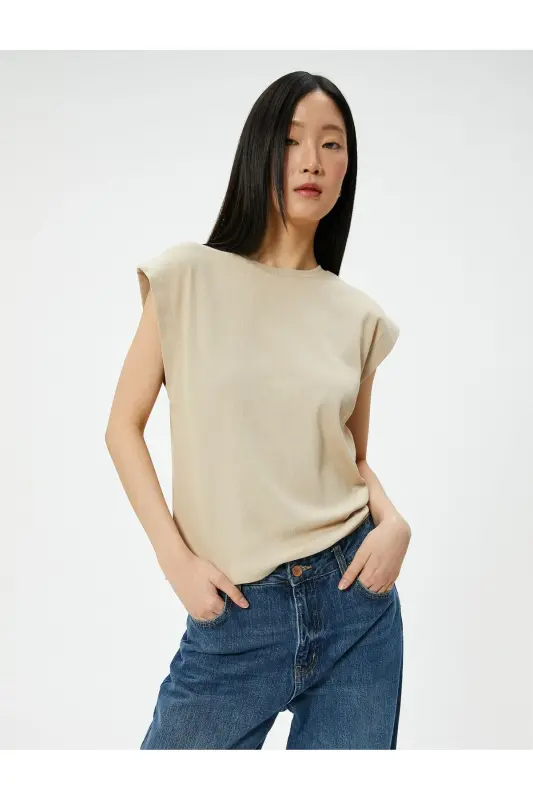 Bısıklet Yoqa Tısört Slim Fit Qısqa Yenglı-Ekru - 2