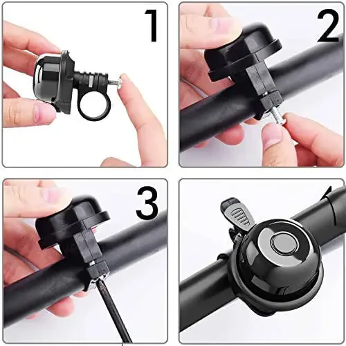 2 Pack Classic Bike Bell, Bicycle Bell Loud Crisp Clear Sound Bicycle Bike Bell City Bike BMX Bike Sports Bike for Adults Kids Right Hand/Left Hand Use - 4