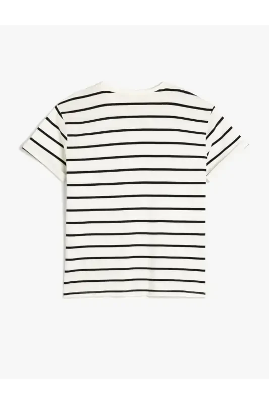 Bisklet yoqali qisqa yengli paxtali futbolka - 2