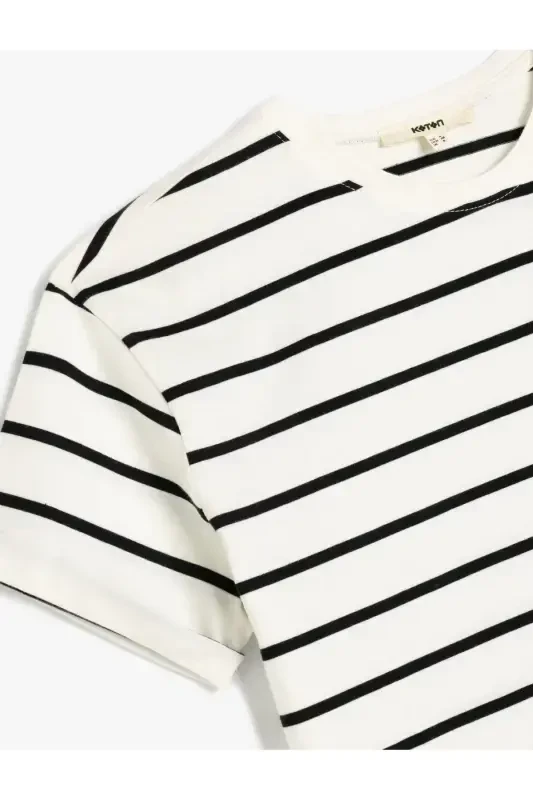 Bisklet yoqali qisqa yengli paxtali futbolka - 3