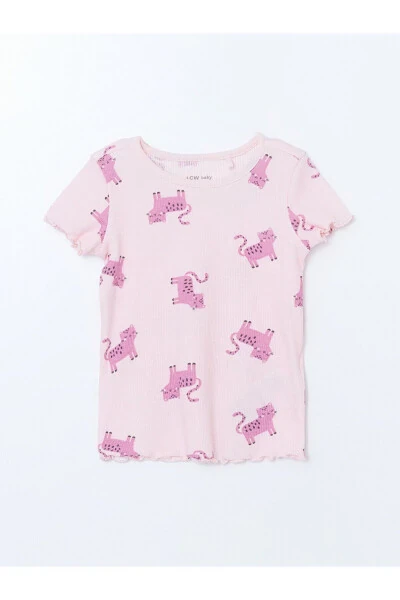 Biskvit Yaka Baskılı Qiz Bebek Pijama Takımı - LC WAIKIKI (1)