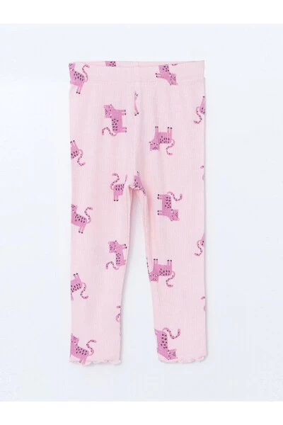 Biskvit Yaka Baskılı Qiz Bebek Pijama Takımı - 5