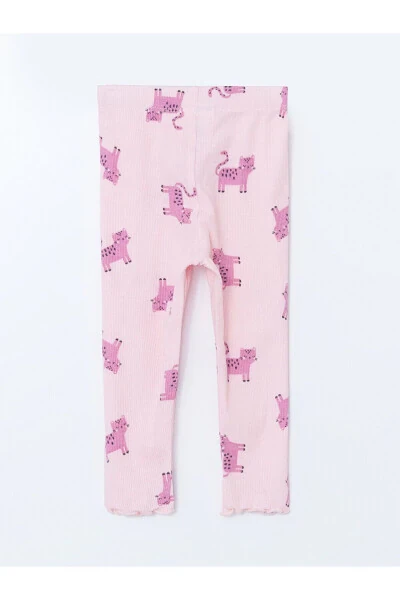 Biskvit Yaka Baskılı Qiz Bebek Pijama Takımı - 7